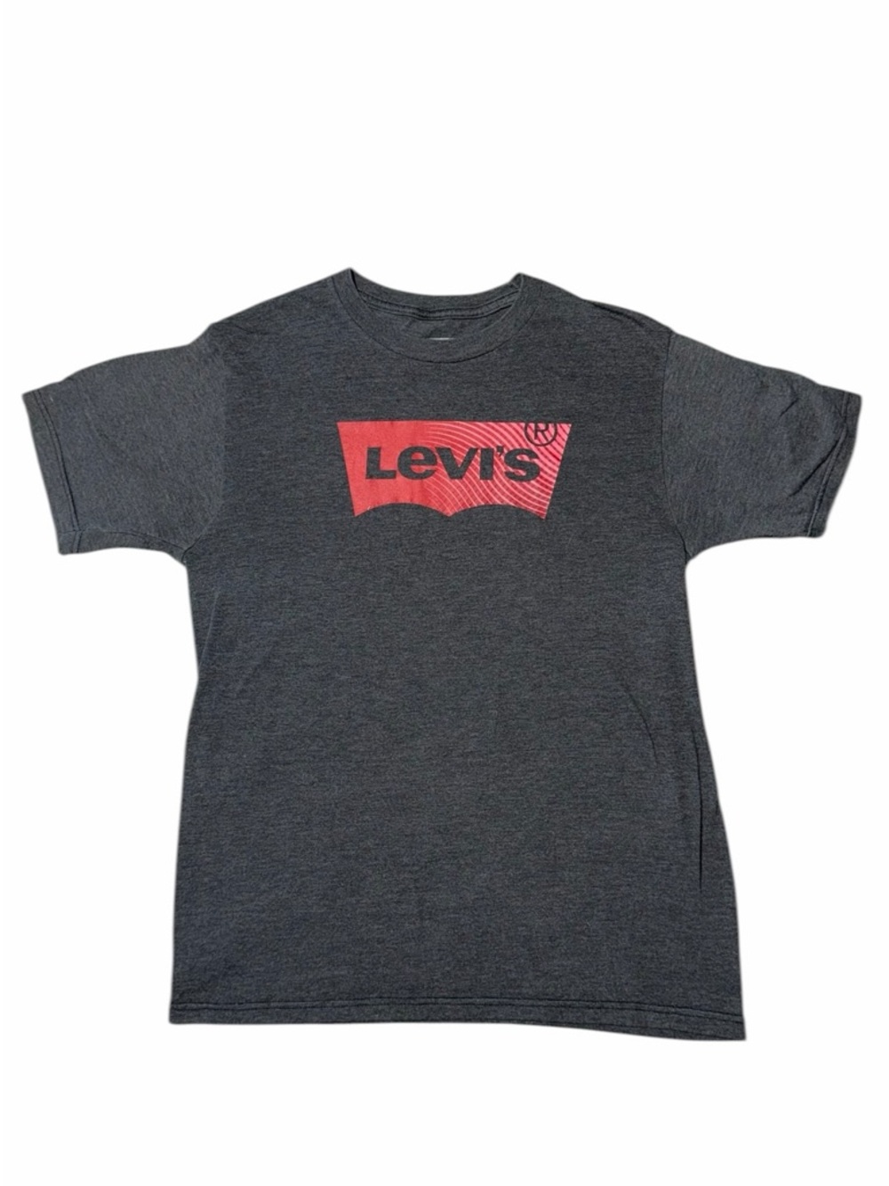 Levi's Charcoal Gray T-Shirt with Red Logo